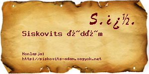 Siskovits Ádám névjegykártya