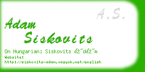 adam siskovits business card